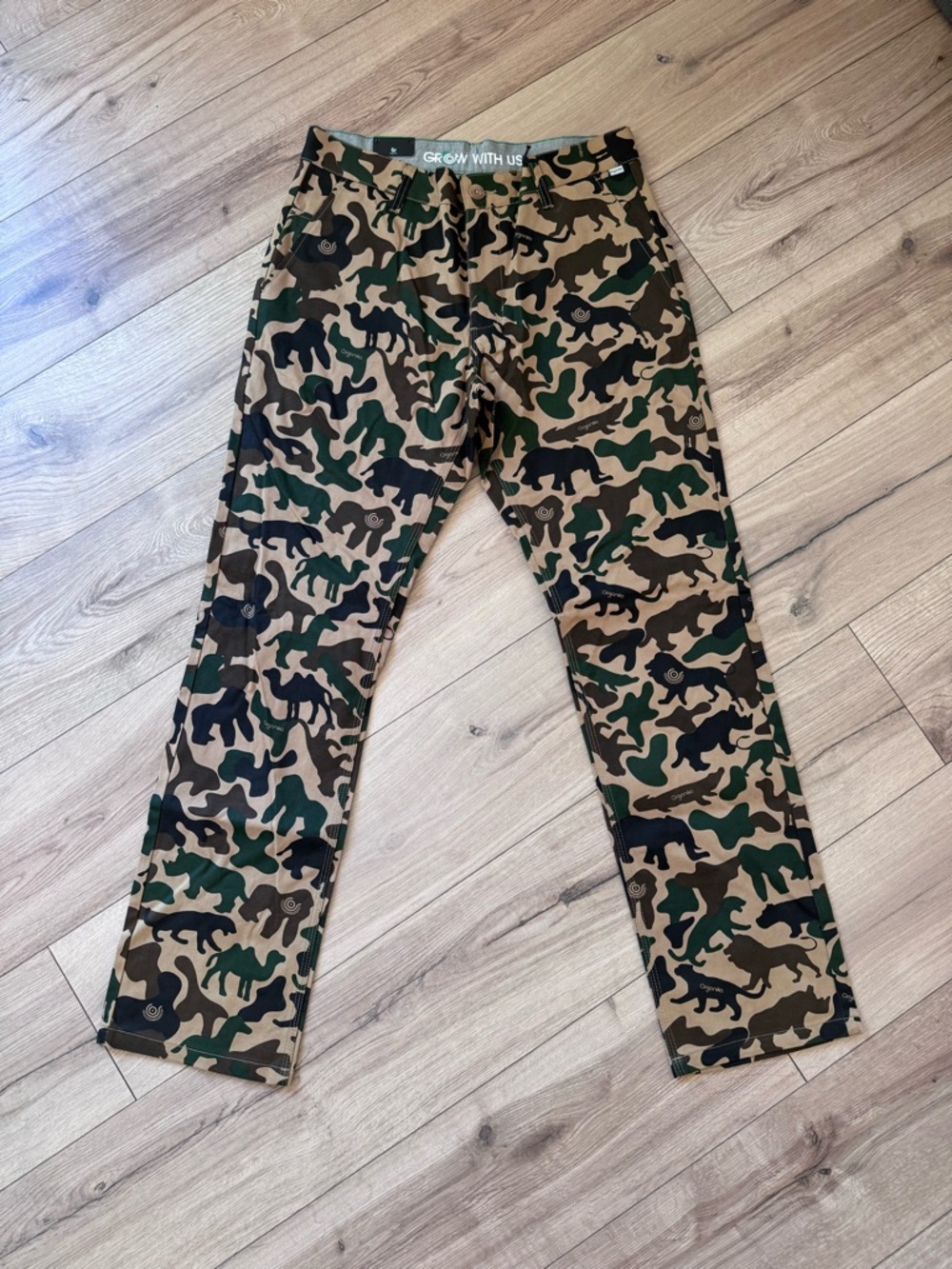 Organika Cotton Grow With Us Skateboard Camo Pants Men’s 32 NWT